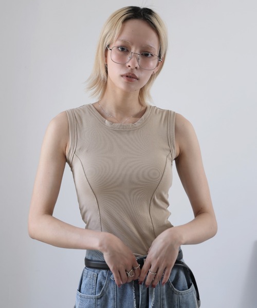 ULYSSES タンクトップ ノースリーブ 「ブラトップ」カップ付きタンク 