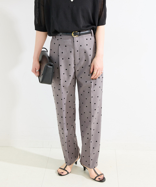 B.C STOCK スラックス パンツ 手洗い可 / ドットフロッキースティック