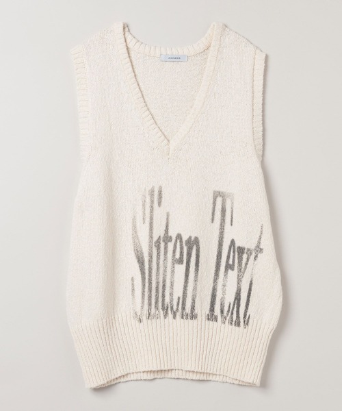 JEANASIS（ジーナシス） ベスト ジレ スラブレタリングVベスト/579833