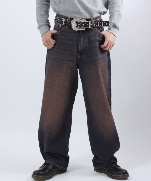 ベルト スタッズ×ラインストーン・レオパードベルト メンズ レディース