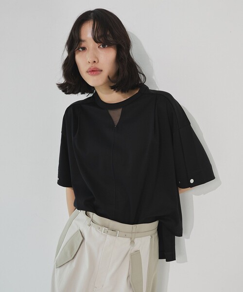 tシャツ 「残りわずか！」シルケットオーバーサイズTシャツ｜ウォッシャブル/半袖/オフィスカジュアル/夏服 レディースの画像