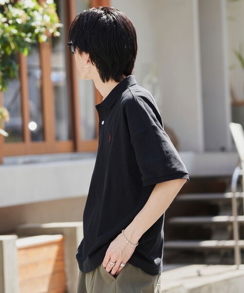 「FREAK'S STORE」 「U.S.POLO ASSN.」半袖ポロシャツ MEDIUM グリーン メンズ