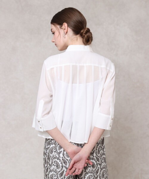 【アナイ】薄手シャツ・ブラウス ANAYI ブラウス シャツ ボイルタックシャツブラウス レディース