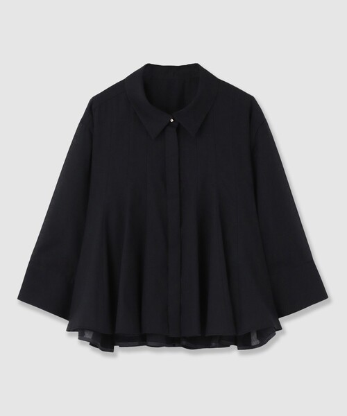 【アナイ】薄手シャツ・ブラウス ANAYI ブラウス シャツ コンパクトサテンステッチタイ ブラウス