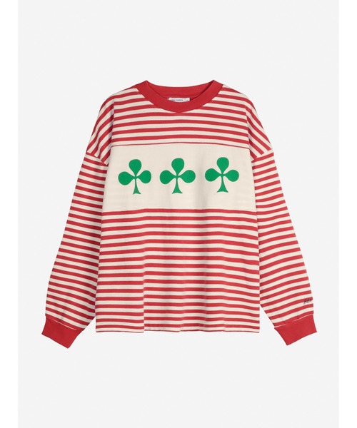 tシャツ Shamrock knitted striped relaxed T-shirt レディース