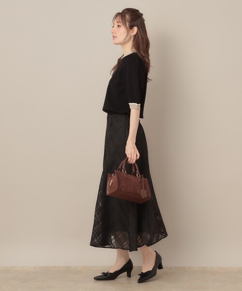 美品 ebure シアーチェックオーガンジー プリーツ スカート 97900円 美品 ebure シアーチェックオーガンジー プリーツ スカート