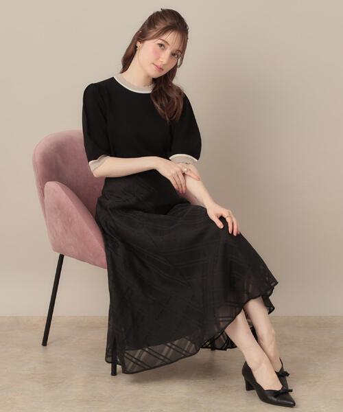 美品 ebure シアーチェックオーガンジー プリーツ スカート 97900円 美品 ebure シアーチェックオーガンジー プリーツ スカート