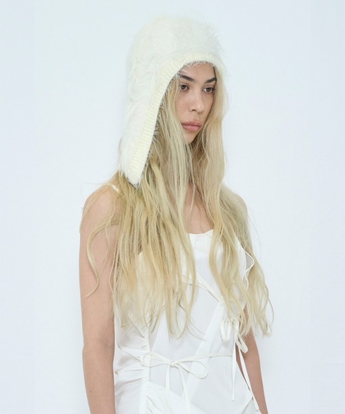 VIAVANDA ニット帽 ニットキャップ FLUFFY BEANIE レディース