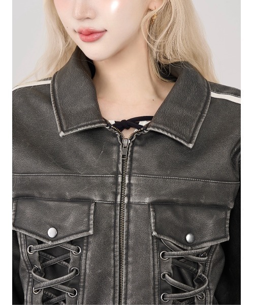 Darich（ダーリッチ） コート アウター ラインレザーオーバー