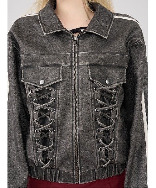 Darich（ダーリッチ） コート アウター ラインレザーオーバー