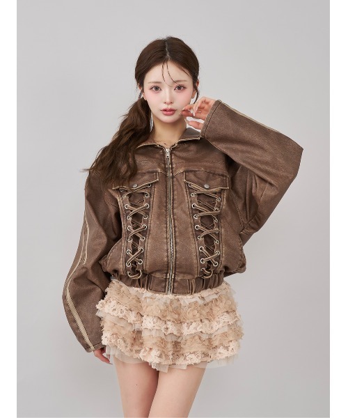 Darich（ダーリッチ） コート アウター ラインレザーオーバー