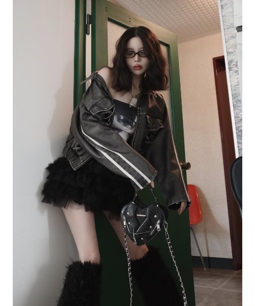 Darich（ダーリッチ） コート アウター ラインレザーオーバー