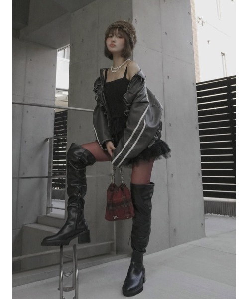 新品未使用タグ付き　darich ラインレザーオーバージャケット　ブラック ラインレザーオーバージャケット – Darich (ダーリッチ)