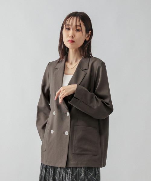 美品　FRAMeWORK ヴィンテージギャバダブルジャケット GLOBAL WORK ジャケット テーラードジャケット セミシアーダブル
