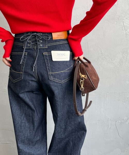 SOMETHING（サムシング） ジーンズ デニム デニムパンツ LISA レース