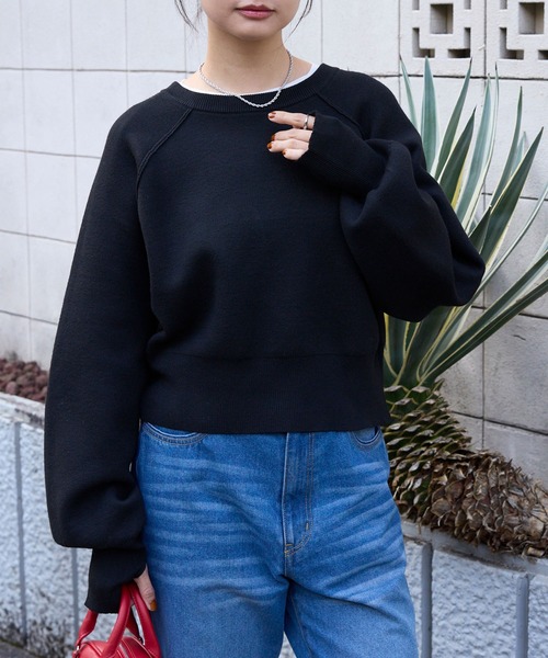 新品未使用★Jack Bunny レディース　ダブルジップ ニットカーディガン ショップニコニコ ShopNikoNiko ショート丈 ジップアップ シャギー