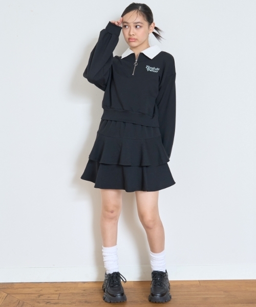 ifyou セットアップ　110 LOVETOXIC セットアップ 「7days」ポロ衿ハーフジップsetup