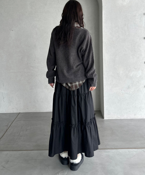 ニット セーター 「Good Riddance」ラグランスリーブ キーネック