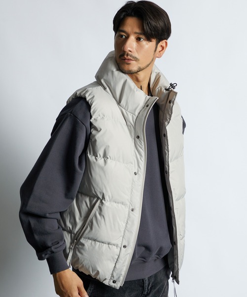 MY0524■LANVINSPORTS■ランバンスポーツ ダウンベスト 42 LANVIN en Bleu ブルゾン アウター ボリュームネック シンプル ダウン