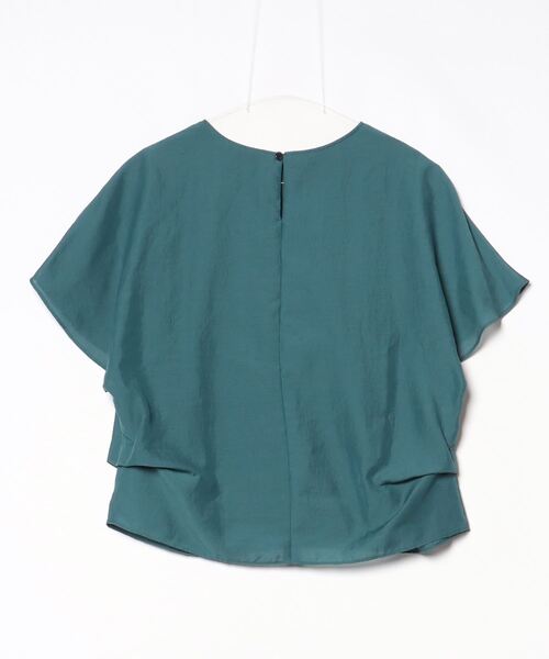 「INDIVI」 半袖ブラウス 38 グリーン レディース_画像2