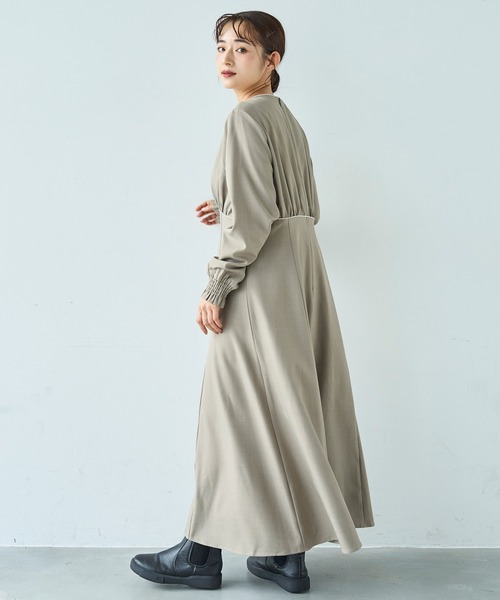 mil ワンピース 配色サテンパイピングワンピース「585130」 : ZOZOTOWN