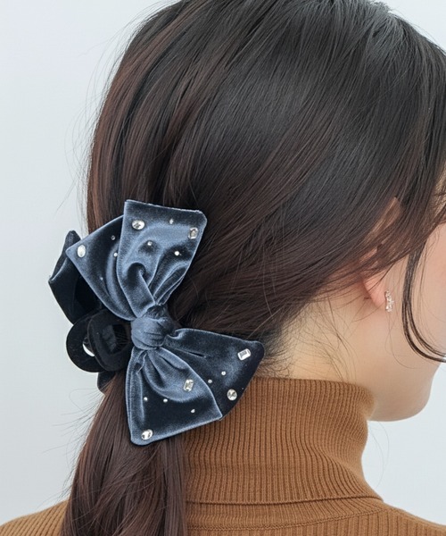 リボンヘアクリップ 専用ページ 定形外郵便】 バンスクリップ ヘアクリップ ヘアアクセサリー ベロア