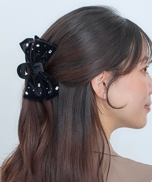 Heartdance（ハートダンス） ヘアクリップ ちらばせビジューベロア