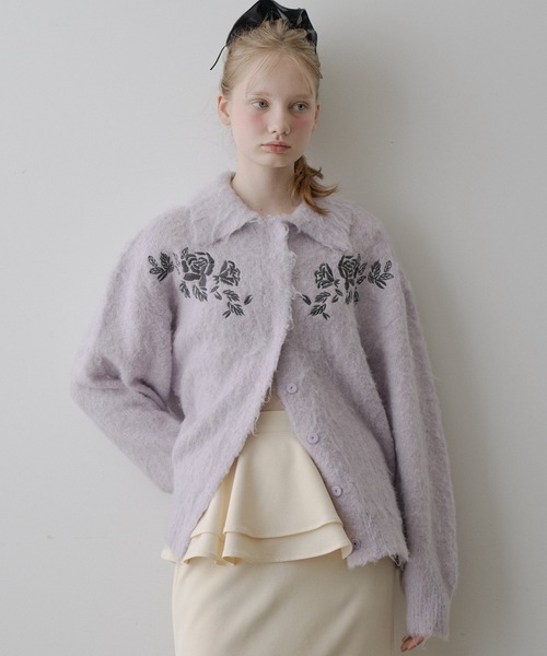 【値下げ‼️】VIXEN GIRL刺繍 オーバーサイズカーディガン Amazon | [ヒステリックグラマー] VIXEN GIRL編込 カーディガン WHITE