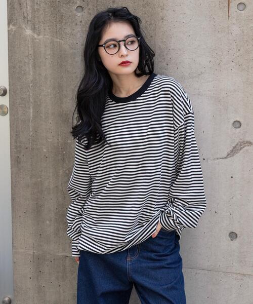 WEGO（ウィゴー） tシャツ WEGO/ワイドスリーブボーダーロンT メンズ