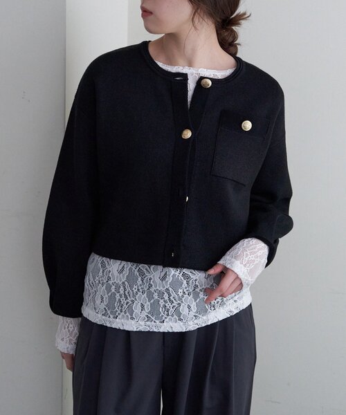 【美品】SHENERY ニットカーディガン SHENERY（シーナリー） カーディガン ラメニットカーディガン