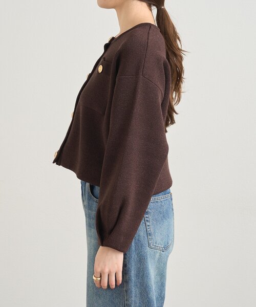 SHENERY ベージュ カーディガン 長袖 シーナリー SHENERY ニットカーディガン ベージュ ファーカシミヤ2WAY