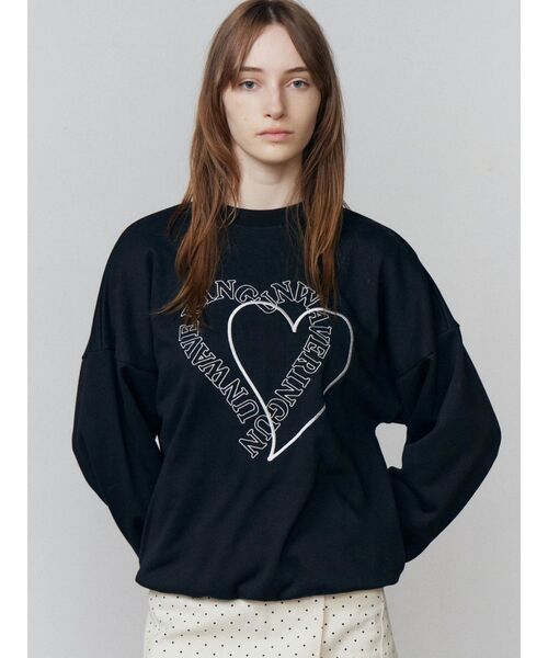 emo エモ　Texas Is The Reason スウェット ネイビー EMODA（エモダ） トレーナー スウェット ハートロゴオーバースウェット