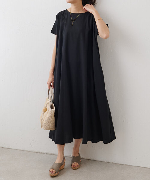 BEARDSLEY（ビアズリー） 半袖ワンピース 1 ブラック レディース