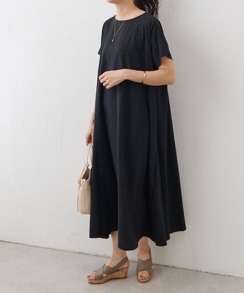 BEARDSLEY（ビアズリー） 半袖ワンピース 1 ブラック レディース