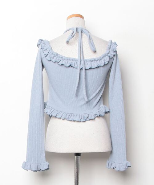「lilLilly」 長袖ニット FREE ブルー レディース_画像2