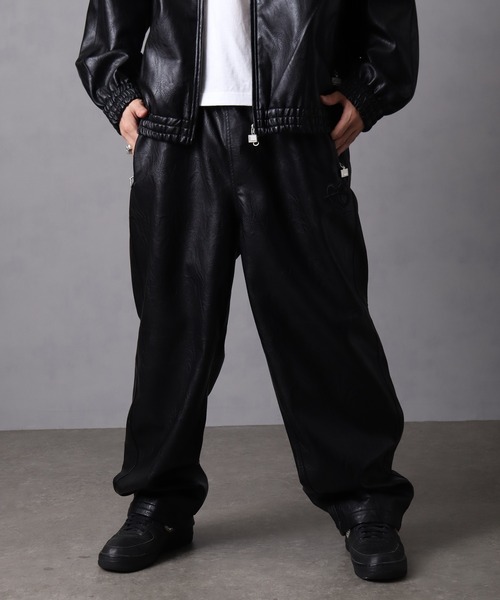 FUBU（フブ） パンツ Faux Leather Track Pants / フォウ レザー