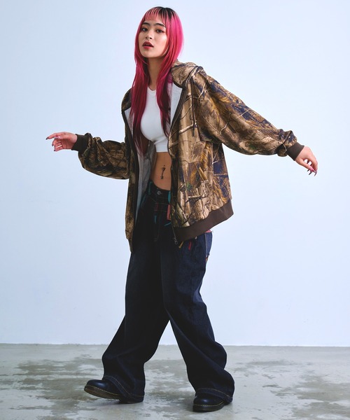 Bristol ブリストル ダブルジップ パーカー フーディー カモ柄 Mサイズ Bristol ブリストル ダブルジップ パーカー フーディー カモ柄 Mサイズ