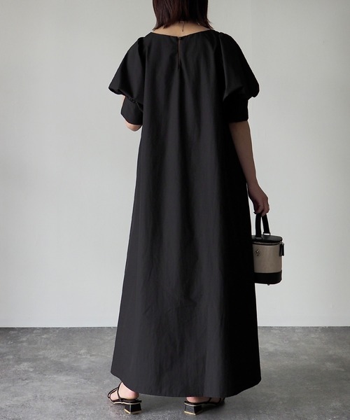 「Riberry」 半袖ワンピース MEDIUM ブラック レディース_画像7