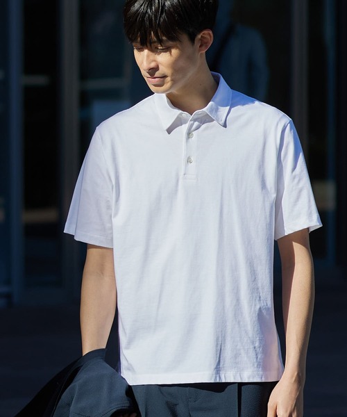 「URBAN RESEARCH ROSSO MEN」 半袖ポロシャツ MEDIUM ホワイト メンズ_画像3