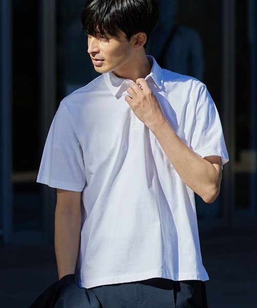 「URBAN RESEARCH ROSSO MEN」 半袖ポロシャツ MEDIUM ホワイト メンズ_画像4