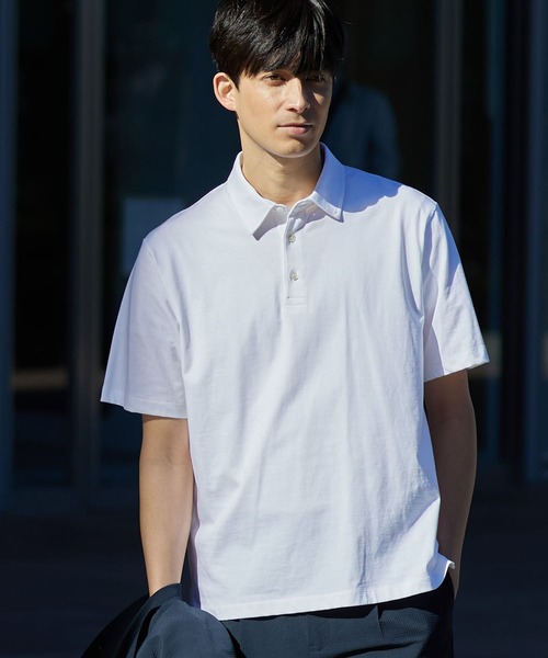 「URBAN RESEARCH ROSSO MEN」 半袖ポロシャツ MEDIUM ホワイト メンズ_画像5
