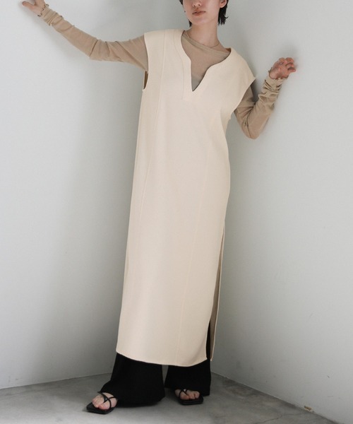 「select MOCA」 ノースリーブワンピース FREE ブラック レディース_画像3