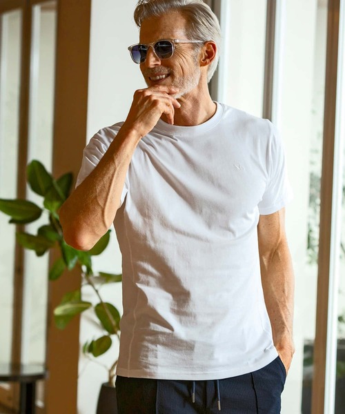 [1PIU1UGUALE3 RELAX ] короткий рукав футболка S белый мужской 