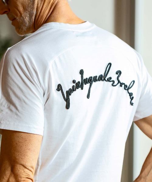 [1PIU1UGUALE3 RELAX ] короткий рукав футболка S белый мужской 