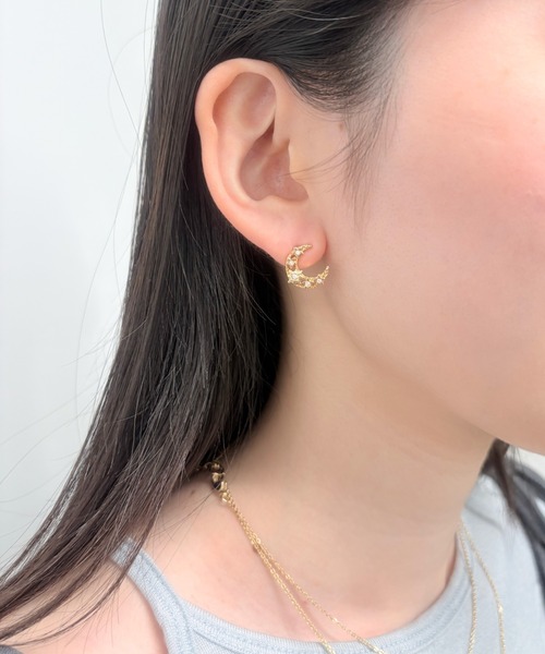 LANVIN en Bleu ピアス 月モチーフピアス レディース : ZOZOTOWN Yahoo