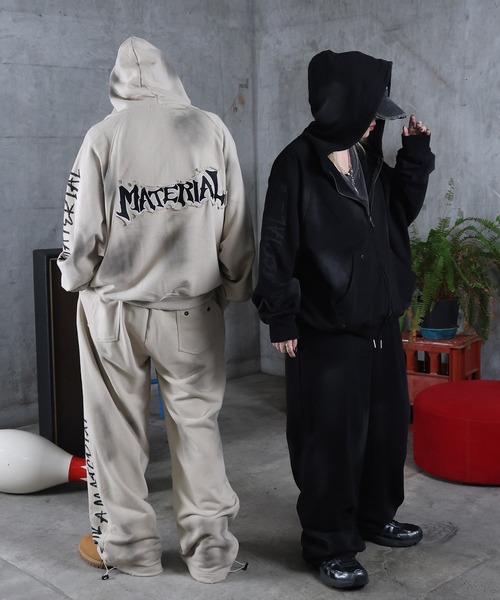 スウェットパンツ ジャージ AW 汚れ加工 プリント メンズ レディース