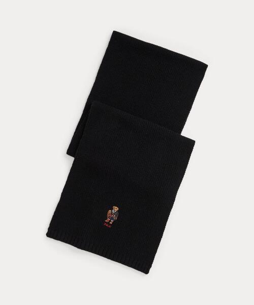 新品・未使用！Polo Ralph Lauren テディベア マフラー 黒 POLO RALPH LAUREN（ポロ・ラルフローレン） マフラー Polo ベア