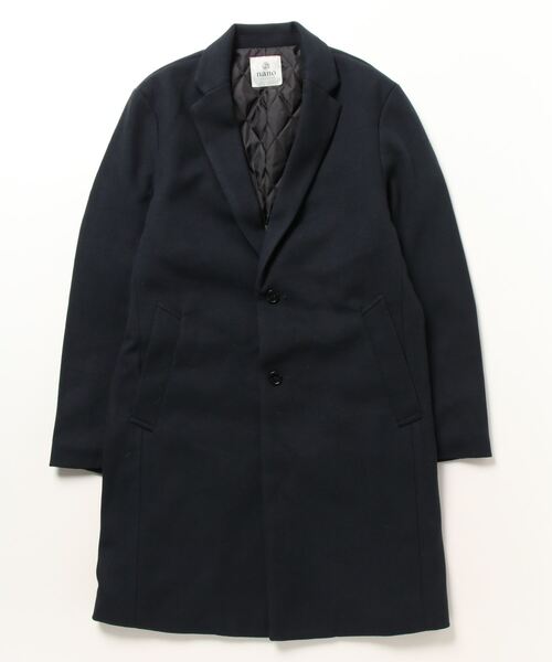 「NANO universe」 チェスターコート M ネイビー メンズ_画像2