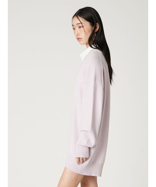 美品FRAY I.Dフレイ アイディーレイヤードシャツカラーウールワンピース レイヤードシャツカラーウールワンピース(ニットワンピース