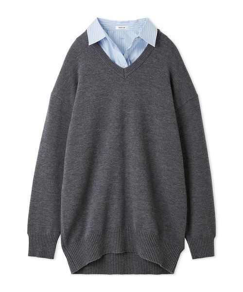 FRAY I.D（フレイ・アイディー） ワンピース レイヤードシャツカラー